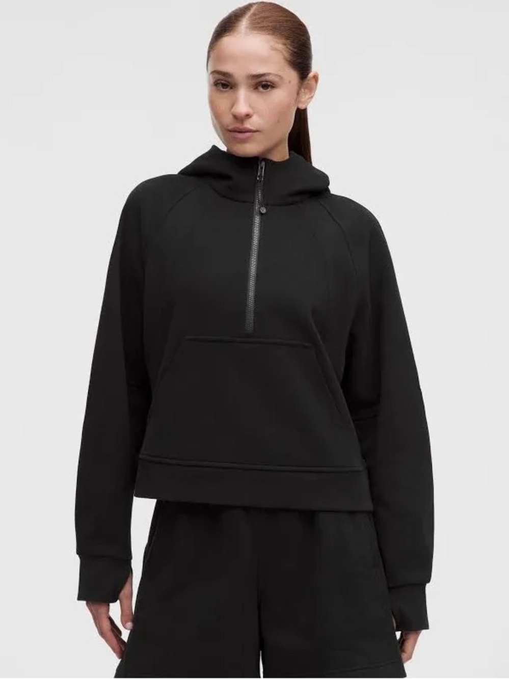 Lululemon Scuba Oversized 1/2 Zip Hoodie in Black  | Size XSmall/Small